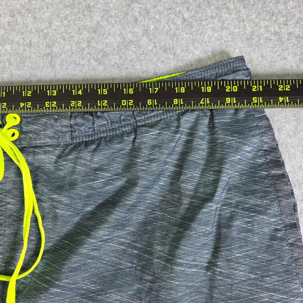 Nike Swim Trunks Men's Size XXL Gray Volt Swoosh Drawstring Active Shorts Beach - Picture 8 of 13